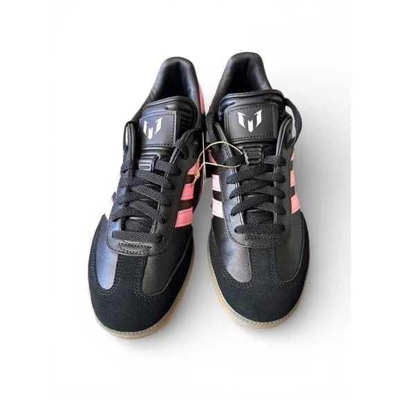 adidas NWB Samba Messi Inter Miami SZ 7.5 Mens Black Unisex Pink IH8158 Sneakers - Picture 2 of 12